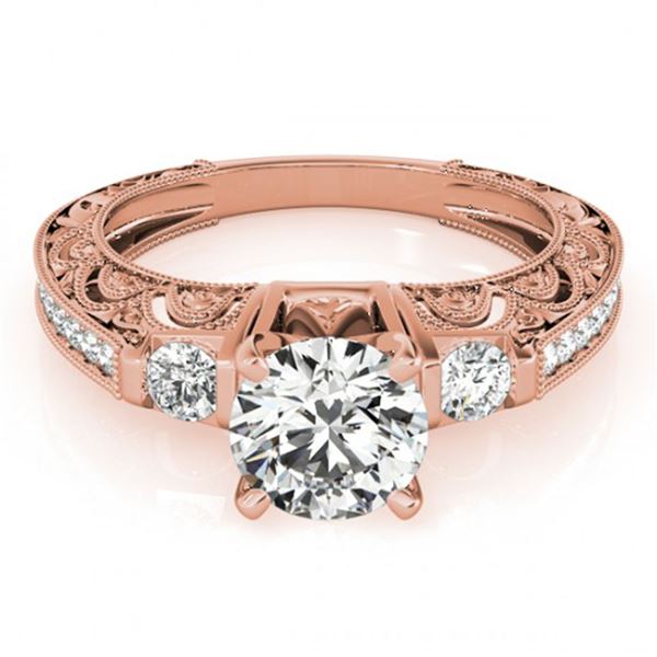 0.91 ctw Certified VS/SI Diamond Antique Ring 18k Rose Gold - REF-100Y9X