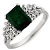 Image 1 : 2.12 ctw Emerald & Diamond Ring 10k White Gold - REF-15H5R