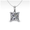 Image 1 : 0.50 ctw VS/SI Princess Diamond Designer Necklace 18k Rose Gold - REF-70R2K