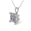 Image 2 : 0.50 ctw VS/SI Princess Diamond Designer Necklace 18k Rose Gold - REF-70R2K