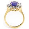 Image 2 : 3.05 ctw Tanzanite & Diamond Ring 10k Yellow Gold - REF-96Y8X