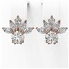 Image 2 : 1.75 ctw Diamond Designer Earrings 18K Rose Gold - REF-168G8W