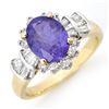 Image 1 : 2.90 ctw Tanzanite & Diamond Ring 14k Yellow Gold - REF-114H5R