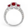 Image 2 : 3.75 ctw Ruby & Diamond Ring 14k White Gold - REF-47W9H