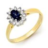 Image 1 : 0.51 ctw Blue Sapphire & Diamond Ring 10k Yellow Gold - REF-15Y4X