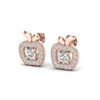 Image 1 : 0.60 ctw VS/SI Diamond Micro Pave Earrings 14k Rose Gold - REF-41M2G