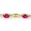 Image 2 : 3.25 ctw Ruby Bracelet 10k Yellow Gold - REF-34K3Y