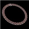 Image 2 : 31.85 ctw Garnet & Diamond Necklace 10K White Gold - REF-427M3G
