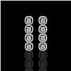 Image 1 : 3.84 ctw Cushion Cut Diamond Micro Pave Earrings 18K White Gold - REF-337W5H