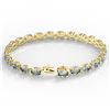 Image 3 : 20 ctw Aquamarine Eternity Designer Bracelet 14k Yellow Gold - REF-178A2N