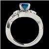 Image 2 : 1.76 ctw SI Certified Fancy Blue Diamond Bypass Ring 10k White Gold - REF-170M5G