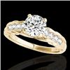 Image 1 : 1.2 ctw Certified Diamond Solitaire Ring 10k Yellow Gold - REF-197Y8X