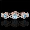 Image 1 : 30 ctw TOPAZ & Micro VS/SI Diamond Certified Bracelet 14k Rose Gold - REF-368Y9X