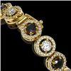 Image 3 : 8.83 ctw Black & Diamond Micro Pave Bracelet 18K Yellow Gold - REF-569G5W