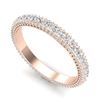 Image 1 : 2.25 ctw Diamond Art Deco Eternity Men's Band 18k Rose Gold - REF-178Y2X