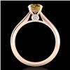 Image 3 : 1.08 ctw Intense Fancy Yellow Diamond Art Deco Ring 18k Rose Gold - REF-177G3W