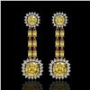 Image 1 : 19.46 ctw Citrine & Diamond Earrings 14K Rose Gold - REF-235K3Y