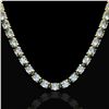 Image 2 : 45 ctw Aquamarine Eternity Designer Necklace 14k Yellow Gold - REF-418X5A