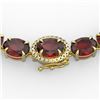 Image 1 : 45.25 ctw Garnet & Diamond Eternity Micro Necklace 14k Yellow Gold - REF-263K6Y