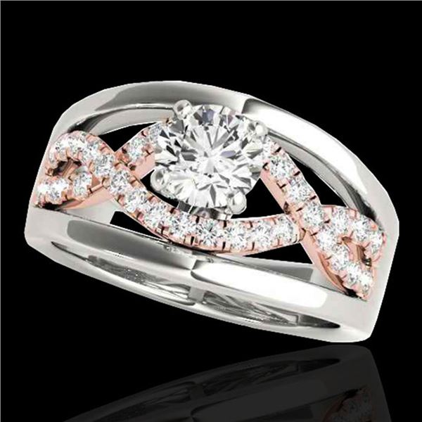 1.55 ctw Certified Diamond Solitaire Ring 10k 2Tone Gold - REF-245F5M