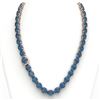 Image 3 : 177 ctw London Blue Topaz & Diamond Micro Necklace 14k Rose Gold - REF-563K5Y