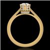 Image 2 : 0.81 ctw VS/SI Diamond Art Deco Ring 18k Yellow Gold - REF-140H9R