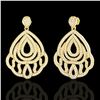 Image 1 : 3 ctw Micro Pave VS/SI Diamond Earrings Designer 18k Yellow Gold - REF-280M2G