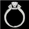 Image 2 : 1.6 ctw VS/SI Certified Princess Cut Diamond 3 Stone Ring 10k White Gold - REF-327N3F