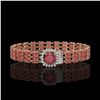Image 1 : 28.56 ctw Tourmaline & Diamond Bracelet 14K Rose Gold - REF-414H2R