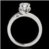 Image 2 : 1.31 ctw Certified Diamond Bypass Solitaire Ring 10k White Gold - REF-190R9K