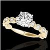 Image 1 : 1.75 ctw Certified Diamond Solitaire Ring 10k Yellow Gold - REF-245G5W