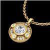 Image 1 : 1.01 ctw VS/SI Diamond Solitaire Art Deco Necklace 18k Yellow Gold - REF-221W8H