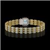 Image 3 : 23.78 ctw Aquamarine & Diamond Bracelet 14K Yellow Gold - REF-306F9M
