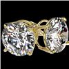 Image 3 : 5 ctw Certified Quality Diamond Stud Earrings 10k Yellow Gold - REF-1212G8W