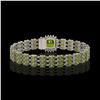 Image 3 : 28.56 ctw Tourmaline & Diamond Bracelet 14K White Gold - REF-404M8G