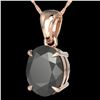 Image 1 : 5 ctw Black Diamond Certified Designer Necklace 14k Rose Gold - REF-161Y8X