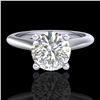 Image 2 : 1.36 ctw VS/SI Diamond Solitaire Art Deco Ring 18k White Gold - REF-331M4G