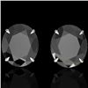 Image 1 : 18 ctw Black Diamond Designer Stud Earrings 18k White Gold - REF-381M8G