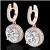 Image 1 : 4.50 ctw Micro Pave VS/SI Diamond Certified Designer 14k Rose Gold - REF-1681F4M