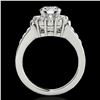 Image 2 : 1.9 ctw Certified Diamond Solitaire Halo Ring 10k White Gold - REF-216Y8X