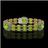 Image 1 : 18.93 ctw Peridot & Diamond Bracelet 14K Rose Gold - REF-259K3Y