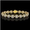 Image 1 : 12.38 ctw Pear Cut Diamond Micro Pave Bracelet 18K Yellow Gold - REF-1702X8A
