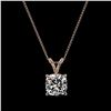 Image 3 : 1 ctw Certified VS/SI Quality Cushion Cut Diamond Necklace 10k Rose Gold - REF-239X3A