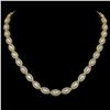 Image 1 : 24.42 ctw Marquise Cut Diamond Micro Pave Necklace 18K Yellow Gold - REF-3359F5M