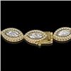 Image 3 : 24.42 ctw Marquise Cut Diamond Micro Pave Necklace 18K Yellow Gold - REF-3359F5M