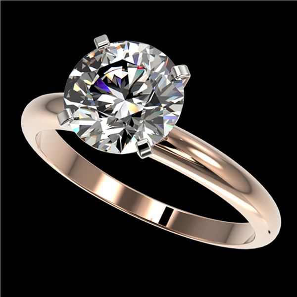 2.50 ctw Certified Quality Diamond Engagment Ring 10k Rose Gold - REF-606G4W