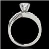 Image 2 : 1.4 ctw Certified Diamond Bypass Solitaire Ring 10k White Gold - REF-259Y3X