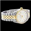 Image 2 : Rolex Men's Two Tone 14K Gold/SS, QuickSet, Diamond Dial & Diamond Bezel