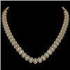 Image 1 : 34.72 ctw Oval Cut Diamond Micro Pave Necklace 18K Yellow Gold - REF-4700M9G