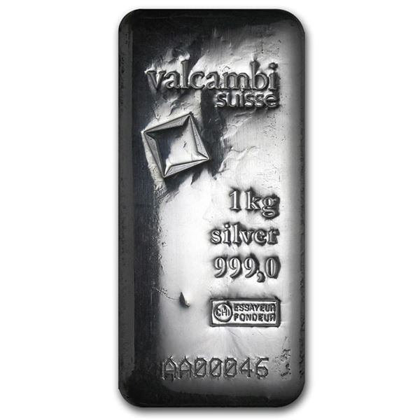 One piece 1 kilo 0.999 Fine Silver Bar Valcambi with Assay - 86730